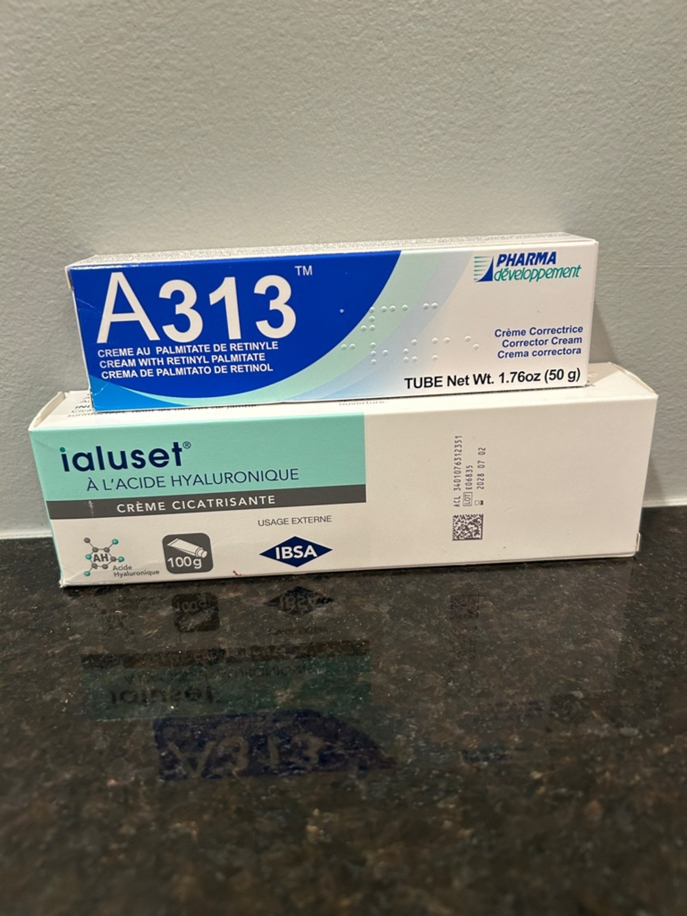 FRENCH PHARM A313 Vitamin A Pommade + Ialuset Hyaluronic Acid Cream Anti Wrinkle